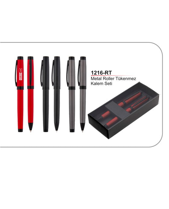 Metal Roller Tükenmez Kalem Seti