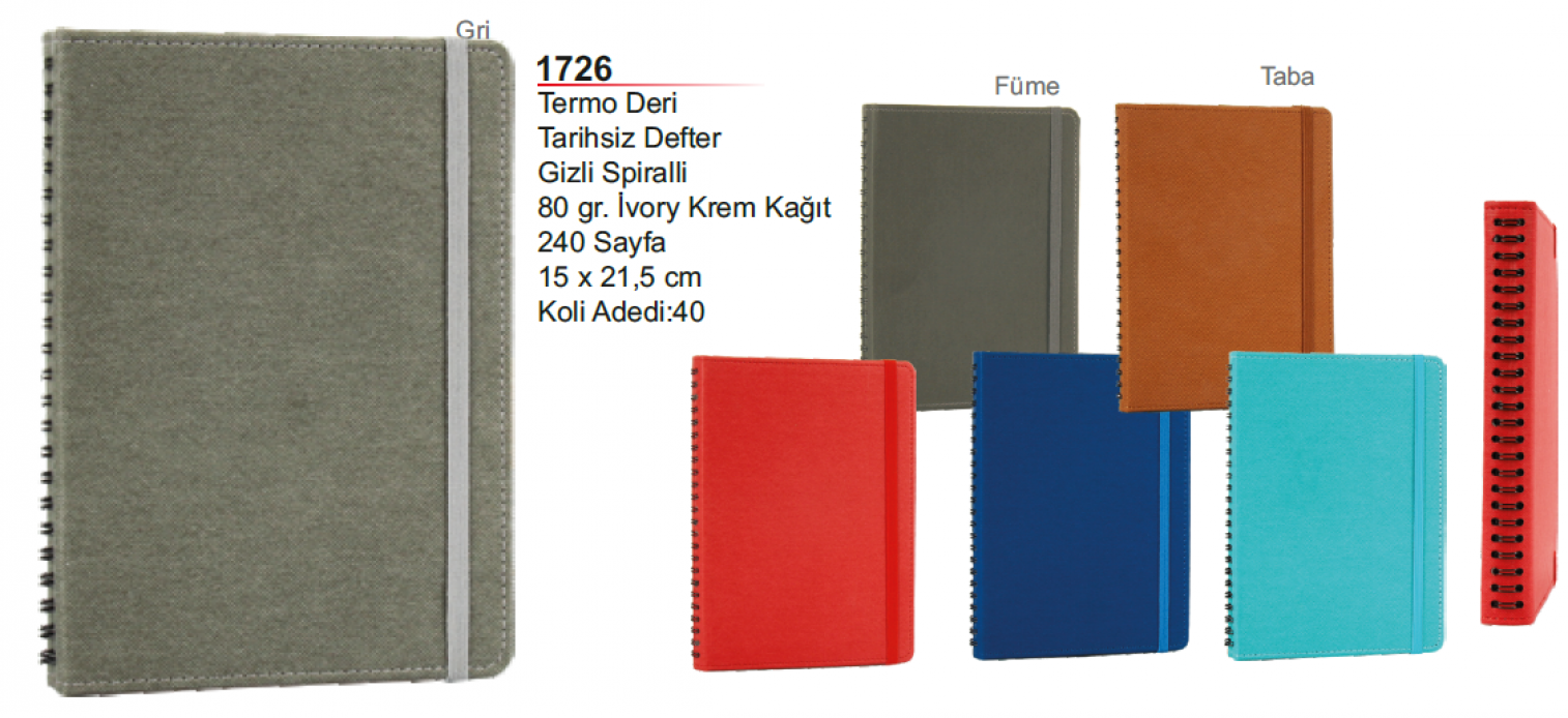Termo Deri Tarihsiz Defter