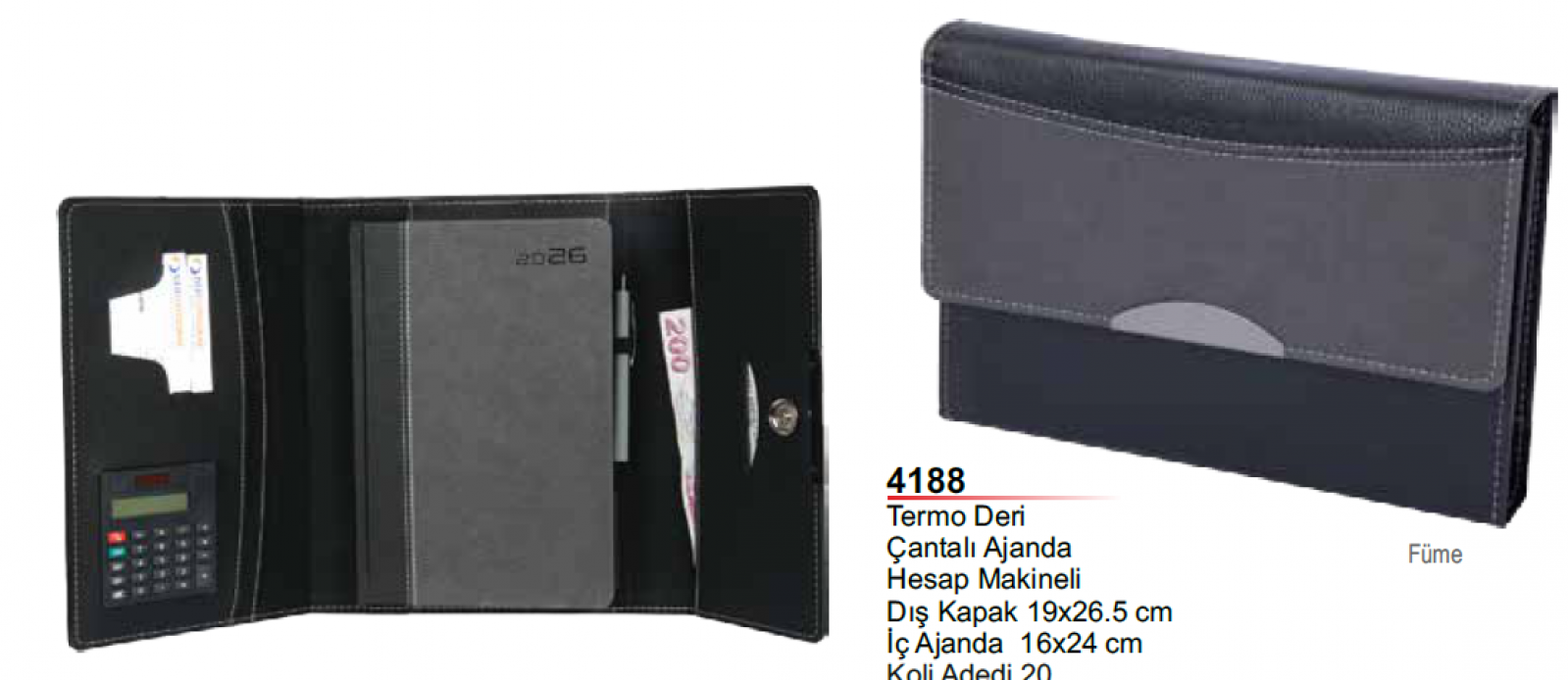 Termo Deri Mekanizmalı Organizer Ajanda