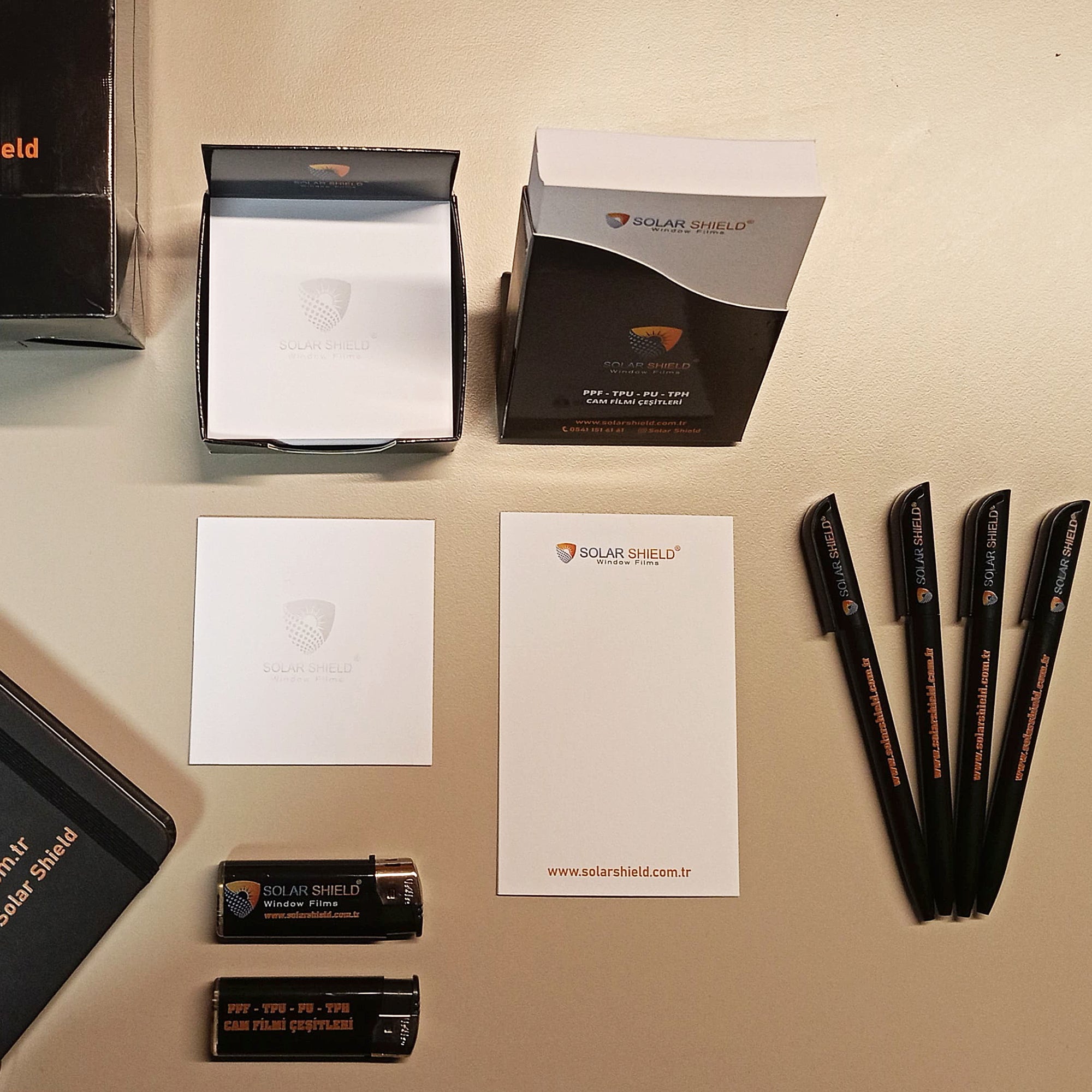 Karton İpli Çantalı - Termo Defter - Kalem - Çakmak Set