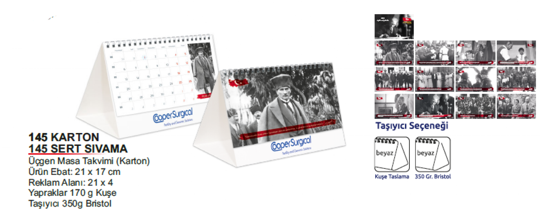 Sert Üçgen Masa Takvimi